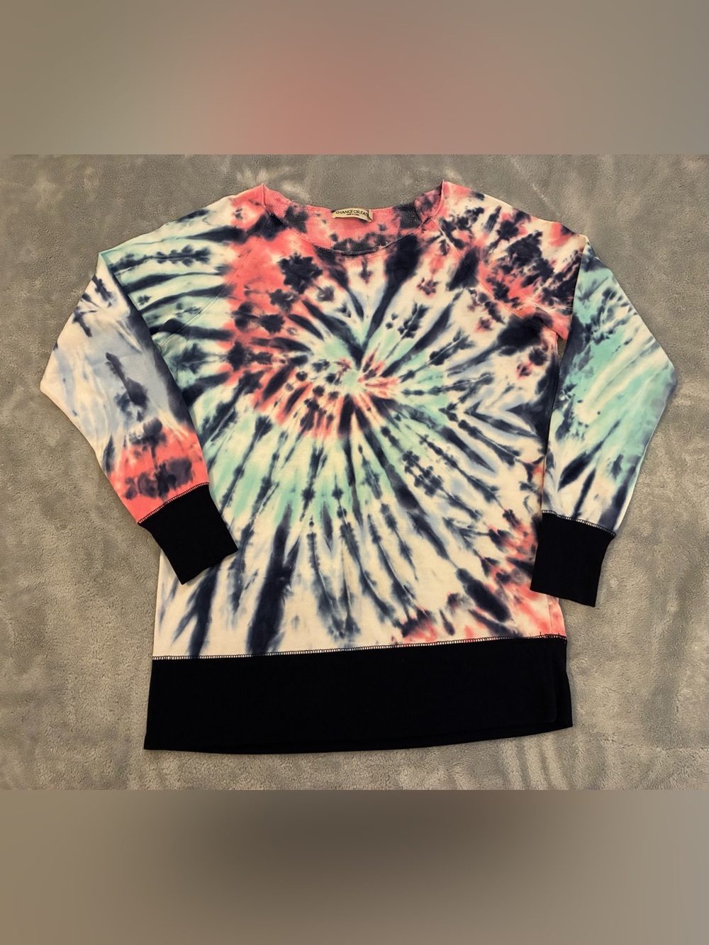 Women’s Chance or Fate Brand Tie-Dye Crewneck Sweatshirt- Multicolor Size Small